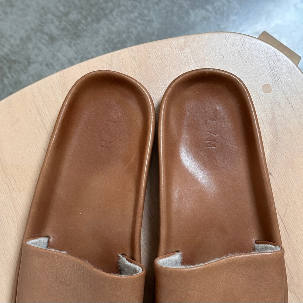 Lauren Manoogian Leather Slide Sandals - Picture 3 of 3